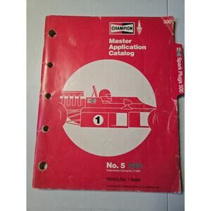 Champion Master Catalog Spark‎ Plug Auto Parts 1981 Vintage